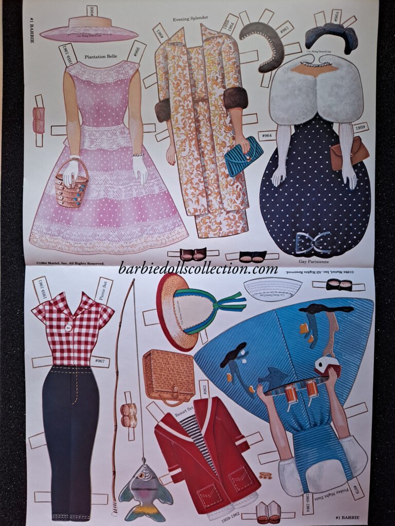 The 1959 Number One Barbie Paperdoll