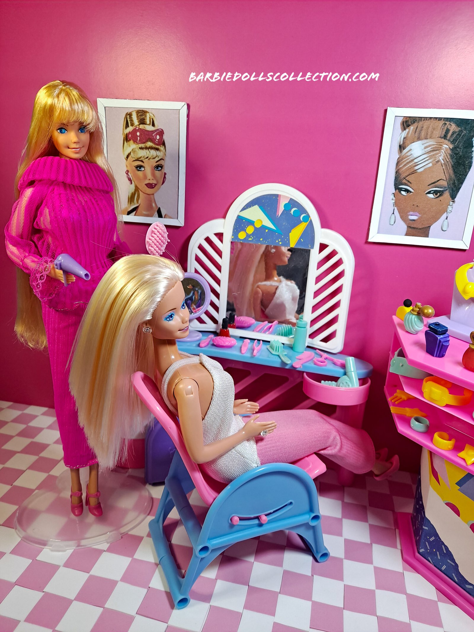 BARBIE VINTAGE SALON de coiffure Mattel 1983 + cadeau EUR 39,90