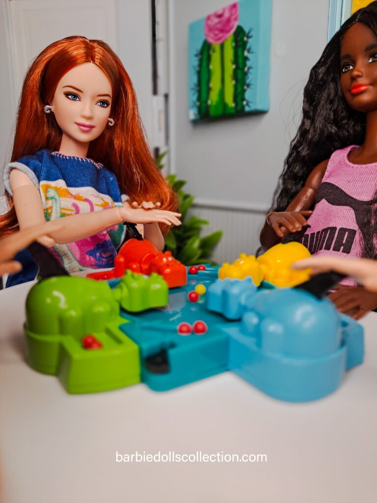 Barbie Diorama Board Game Afternoon: Hungry Hungry Hippos Fun