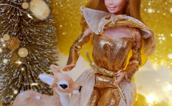 Golden Dream Barbie 1980 Christmas Photoshoot