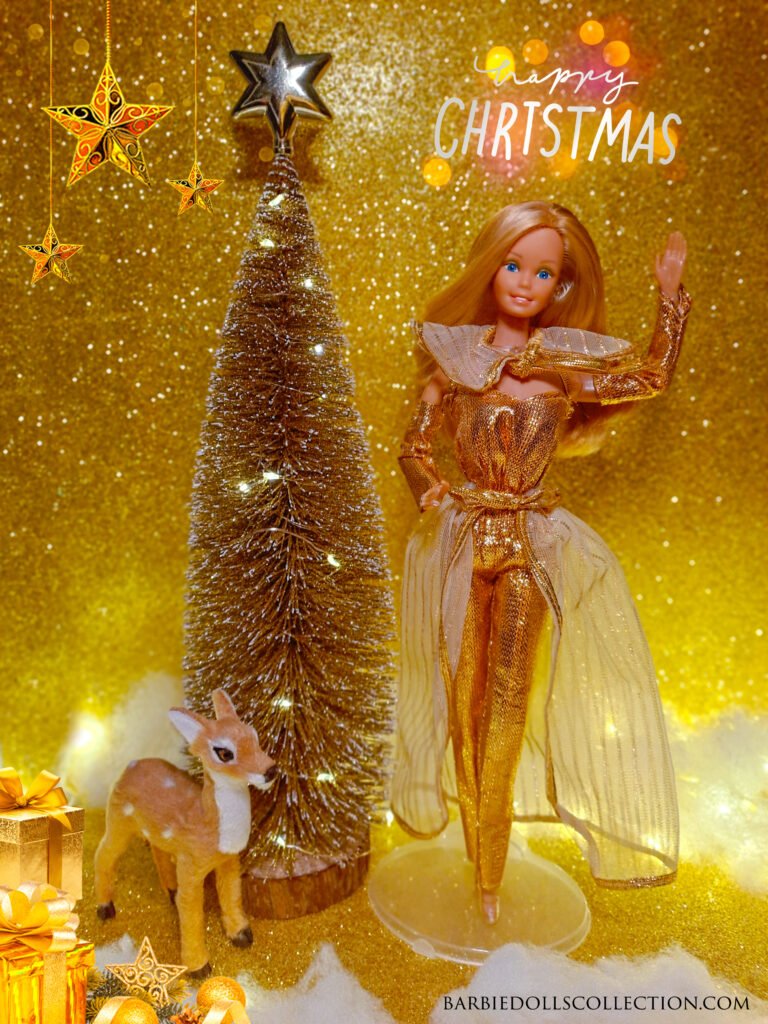 Golden Dream Barbie 1980 Christmas Photoshoot