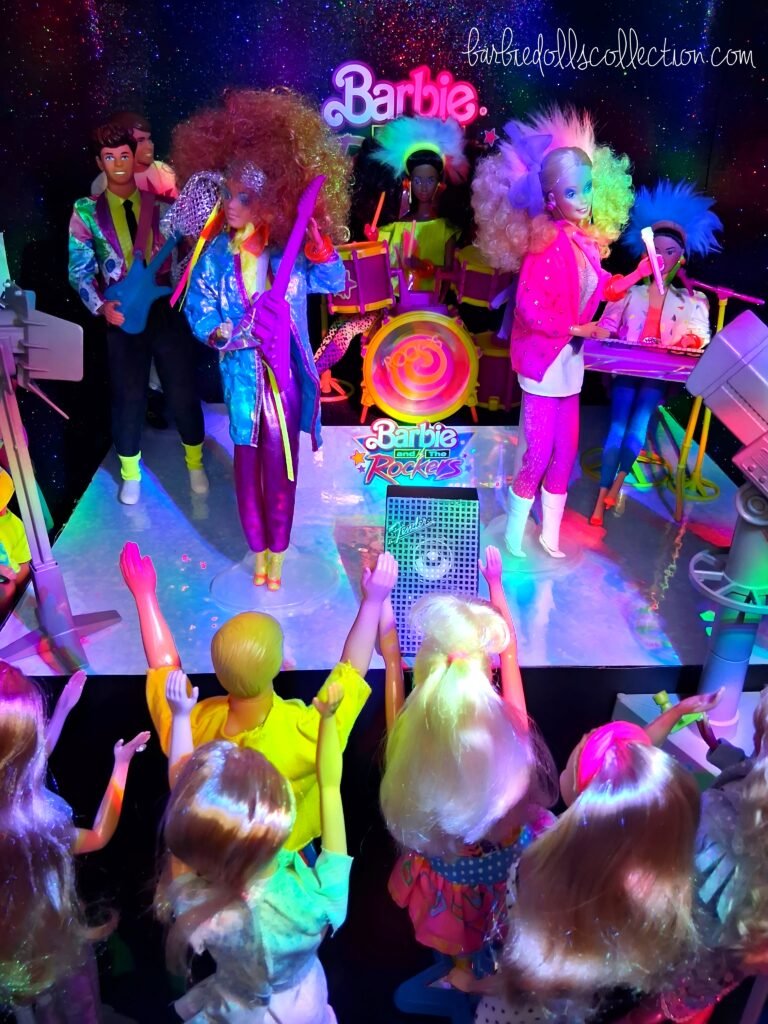 Barbie and the rockers stage colorful lights