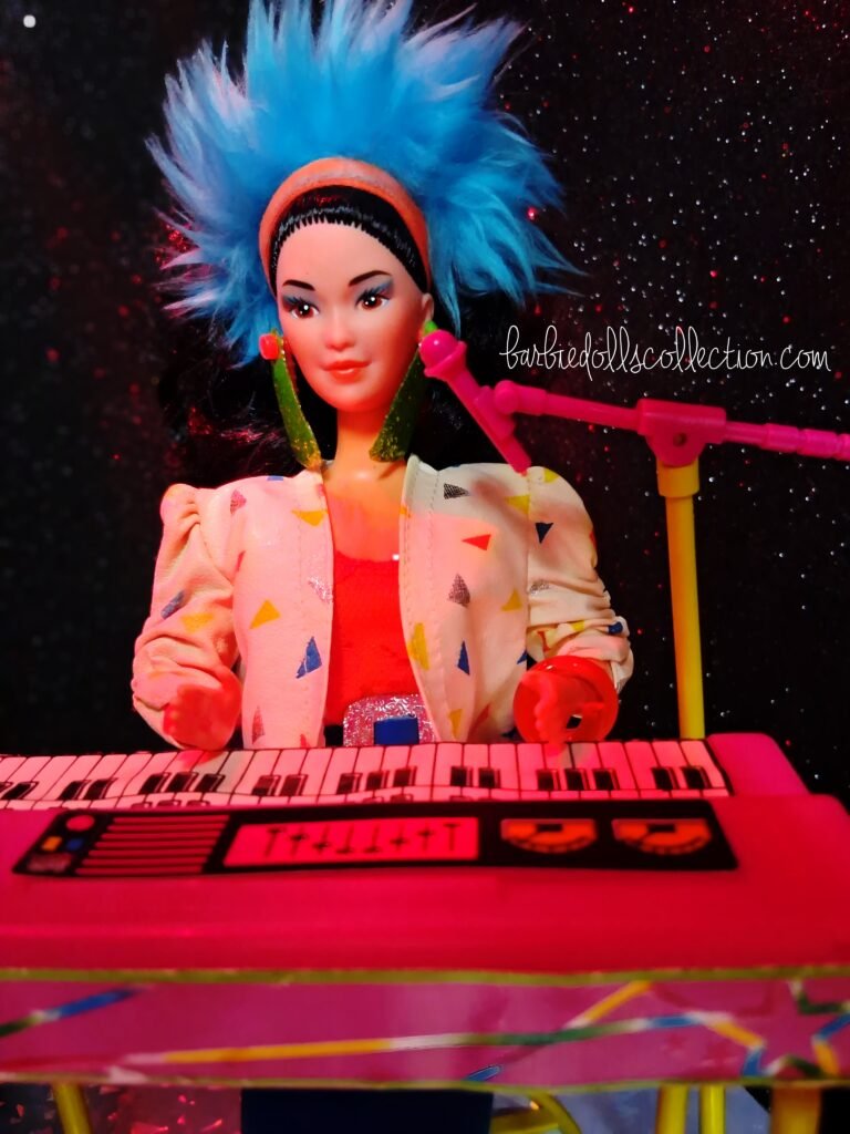 Close-up of Dana from Barbie and The Rockers