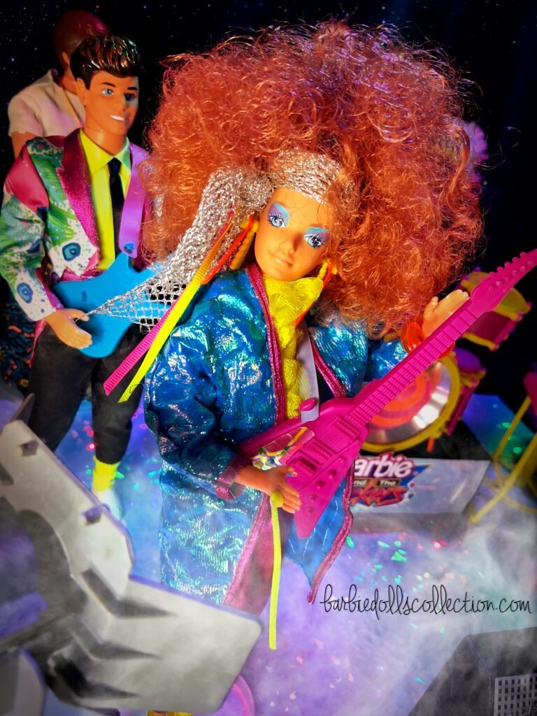 Close-up of Diva from Barbie and The Rockers