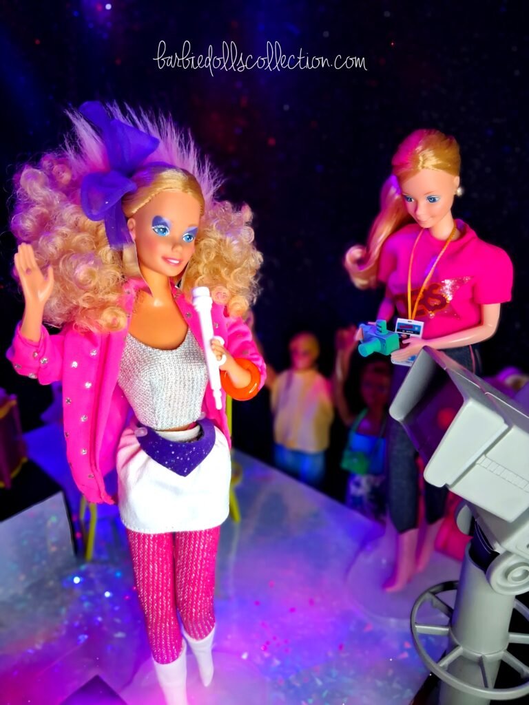 Photographer taking a portrait of Barbie during the concert