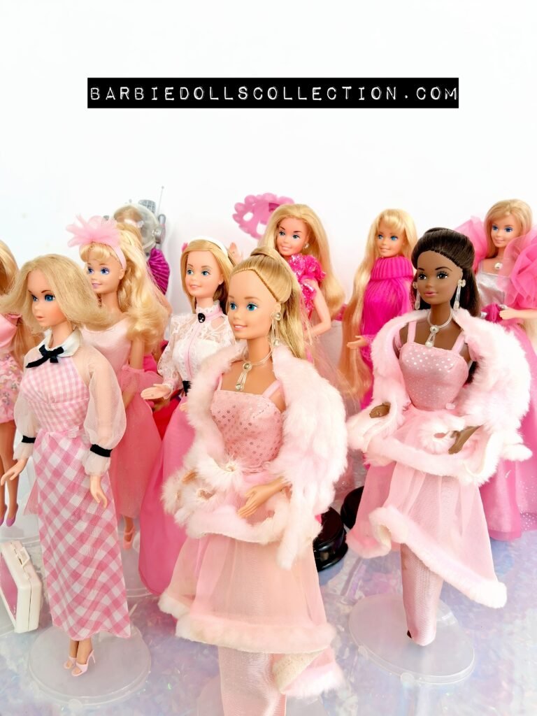 Barbie collection dressed in pink to honor women affected by breast cancer